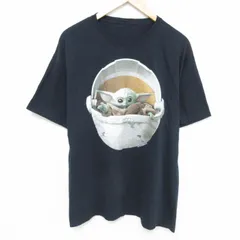 XL/古着 半袖 Tシャツ メンズ スターウォーズ STAR WARS ベビーヨーダ クルーネック 黒 ブラック 25may26 中古