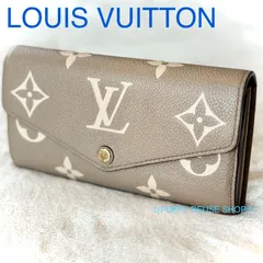 【訳あり】LOUIS VUITTON　ルイヴィトン　M81049　フラップ 長財布 ポルトフォイユ・サラ NM バイカラーモノグラム・アンプラント レザー ベージュ ホワイト フラップウォレット ルイヴィトン かぶせ蓋 レディース RFIDシリアル