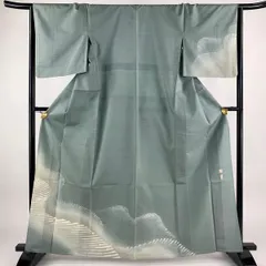 w しつけ付　未使用　着物　正絹　袷　牛首紬　訪問着　169 トールサイズ　茶 w しつけ付 未使用 着物 正絹 袷 牛首紬 訪問着 169 トール