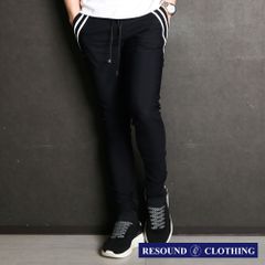 【RESOUND CLOTHING 】EDGE NYLON PT - BKWH / ヘビーナイロン イージパンツ / BASIC-ST-014【メンズ】【送料無料】