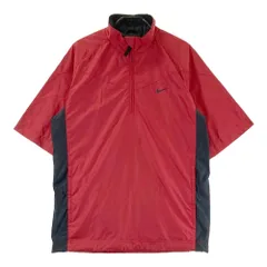 サイズ：M NIKE GOLF ナイキゴルフ  ハーフジップ 半袖ジャケット  レッド系 [240101385702] ゴルフウェア メンズ ストスト