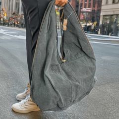 Royal Army Slouch Bag ヴィンテージ スイスアーミー デニムジャケットリメイク × 鹿革ハンドル【T.K GARMENT SUPPLY】