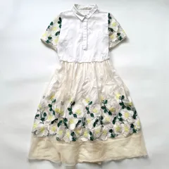 Chesty チェスティ ワンピース ドレス フラワー 刺繍 花柄 フレア シアー チュール