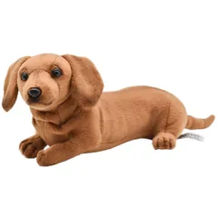 HANSA ミニチュアダックスフンド(仔)39 L39(cm) 4002 子犬 ぬいぐるみ ハンサ クリスマス 誕生日 プレゼント 動物 犬 猫 鳥 うさぎ ペンギン アニマル 置物 人形 フィギュア KOESEN ケーセン 大きい マスコット 実物大 大型
