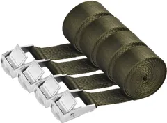 【在庫処分】荷締めベルト 2m バイク バンド 固定 積載 ベルト 多用途 結束バンド バイク 梱包 ベルト 固定バンド 荷締機 荷物ベルト 固定ベルト 幅25mm 4本セット