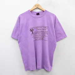 XL/古着 フルーツオブザルーム 半袖 ビンテージ Tシャツ メンズ 90s トロフィー YMCA クルーネック 紫 パープル 25aug22 中古