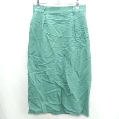 ◇ ΘΦ BEAUTY&YOUTH UNITED ARROWS リネン使用 マキシ フレアー スカート サイズM グリーン レディース E  【1410100050277】