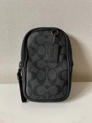 【極美品】COACH コーチ マルチファンクション フォーン パック シグネチャー キャンバス　ショルダーバッグ