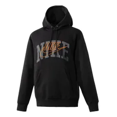 [ナイキ] クラブ フリース プルオーバー パーカー フーディ 軽量 裏起毛 フリース FV4448-010 ブラック/セーフティオレンジ スポーツウェア ジム 筋トレ フィットネス 国内正規品 メンズ M [(010) ブラック/セーフティオレンジ] [M]