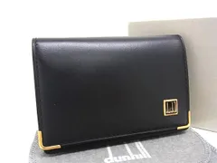 ■極美品■ dunhill ダンヒル レザー カードケース カード入れ パスケース 名刺入れ メンズ ブラック系 FB7964