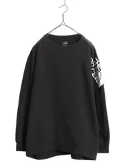 【お得なクーポン配布中!】 ノースフェイス クルーネック スウェット レディース L 黒 古着 The North Face 裏起毛 アウトドア ストレッチ トレーナー 薄手 ブラック