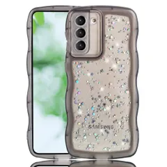 【数量限定】YUYIB Samsung Galaxy s21 ケース SC-51B SCG09 クリア キラキラ 星 かわいい tpuソフトケース 薄型 傷防止背面 滑り止め 指紋防止 美しい おしゃれ ストラップホール付き スマホケース ギャラクシーs21