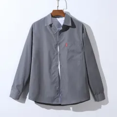☆ 長袖×グレー ☆ Lサイズ ☆ シャツ 長袖 半袖 メンズ シャツ メンズ 半袖 長袖 ワイシャツ カジュアルシャツ 長袖シャツ 半袖シャツ 重ね着 ボタン 胸ポケット ポケット シンプル カジュアル ベーシック 無地 軽量 軽い 通気性 快適 トップス