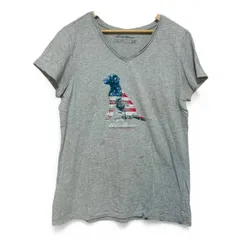 エディーバウアー　Tシャツ　グレー　プリント　綿100%