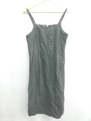 ◇ ⊂ JUNOAH ジュノア バックジップ キャミソール 袖なし ロング ワンピース サイズ2 ブラック レディース E  【1409100033960】のサムネイル