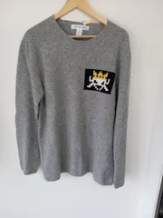 COMME des GARCONS SHIRT インベーダーニットセーター グレー XL ギャルソンのサムネイル