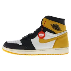 NIKE (ナイキ) AIR JORDAN 1 OCHRE 555088ー109 ナイキ エアジョーダン1 レトロ イエローオークル ハイカットスニーカー ブラック/イエロー US9.5/27.5cm