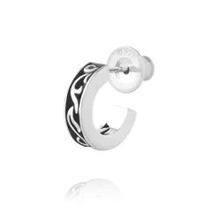 フリースタイル アラベスク 透かし彫り フープピアス シルバー925 片耳用