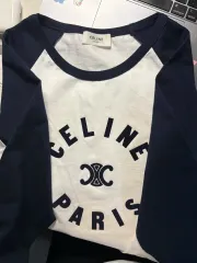 セリーヌ CELINE ロゴ付きオレンジTシャツ Sサイズ - メルカリ