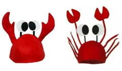 蟹キャップ コスチューム用小物 52cm-56cm パーティー グッズ かぶりもの カニ ザリガニ 赤 キャップ 帽子 宴会 パーティー 二次会 送別 歓迎 会 仮装 衣装 コスプレ コスチューム