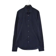 GUCCI (グッチ) SKINNY FIT ドット柄長袖ドレスシャツ ブラック/ブルー221667 Z0057のサムネイル