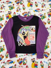 【Size110】90s USA製 TINY TOONS タイニートゥーンズ ディジーデビル 長袖Tシャツ US古着 アメリカ 輸入 ロンT ヴィンテージ ワーナー・ブラザース