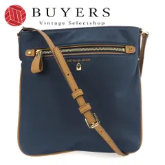 【中古】 マイケルコース ショルダーバッグ 32F7GO2C3C ナイロン レザー ネイビー系 ブラウン ゴールド金具 斜め掛け カジュアル レディース 女性 Michael Kors