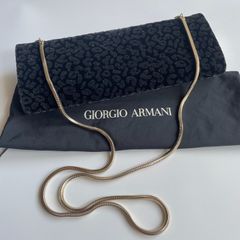 GIORGIO ARMANI ジョルジオアルマーニ　パーティーバッグ　チェーンショルダー　クラッチバッグ　2WAY　イタリア製