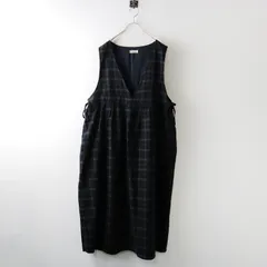 サマンサモスモス Samansa Mos2 SM2 脇リボンVネックジャンパースカート F/ネイビー ドレス チェック柄【2400014274127】