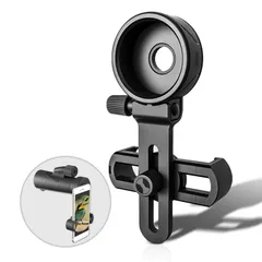 サムスンモト用 マウントアダプタホルダー ソニー 接眼レンズ直径26-43.5mm 金属 iPhone 軽量 顕微鏡 ユニバーサル携帯用のアダプタマウント フィールドスコープ 望遠鏡 天体望遠鏡 携帯電話アダプターマウント 単眼鏡 双眼鏡 Akeyda 簡単のサムネイル