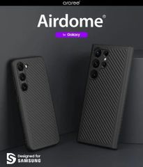国内正規品 araree アラリー Galaxy S24 Ultra SAMSUNGの公式認証 ソフトケース Airdome ブラック AR26673S24U