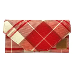 未使用 ヴィヴィアンウエストウッド ポーチ マルチケース マスクケース  箱付き チェック柄 レザータグ レッド Vivienne Westwood