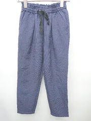 ◇ pink adobe ピンクアドベ ウエストゴム ストライプ イージーパンツ サイズM ネイビー レディース P  【1407260012443】