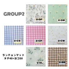 大判サイズの給食用ランチョンマット 40×50【GROUP2】