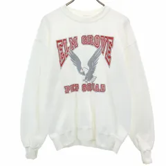 ソフィー 90s USA製 オールド 長袖 スウェット トレーナー M 白 SOFFE SWEATS 裏起毛 メンズのサムネイル