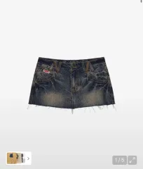 SCULPTOR(スカルプター) Vintage Micro Denim Skirt Brown