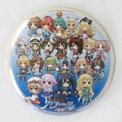 【中古】バッジ・ピンズ(キャラクター) [単品]集合(ちびキャラ) デカンバッジ(缶バッジ) 「PS Vitaソフト 超女神信仰 ノワール 激神ブラックハート 限定版 ファミ通DXパック」 エビテン限定同梱特典