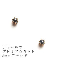 【3mmゴールド】テラヘルツの1粒ピアス