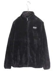 【お得なクーポン配布中!】 フィラ パイル フリース ジャケット レディース S / FILA SPORT フルジップ ボア ブルゾン ハイネック ジャンパー ワンポイント ブラック