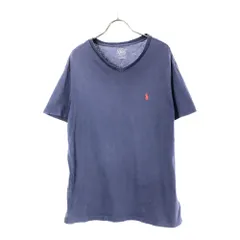 ポロラルフローレン 半袖 Vネック Tシャツ M パープル系 POLO RALPH LAUREN メンズ
