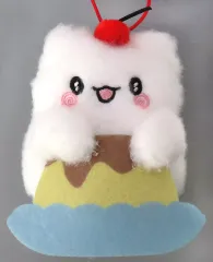 【中古】キーホルダー はなまるおばけ(C/プリン) たべものマスコット 「はなまるおばけ」