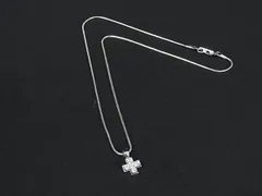 ■極美品■ SWAROVSKI スワロフスキー クロス 十字架 ラインストーン ネックレス ペンダント アクセサリー シルバー系 DK5211