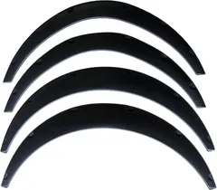 After7 汎用 オーバーフェンダー フェンダーフレア ワイドフェンダー ネジ固定 中型 最大出幅 70MM４枚セット 自動車用 泥よけ ドレスアップ ハミタイ対策 艶消し(マットブラック,  最大出幅50mm＆70mm)