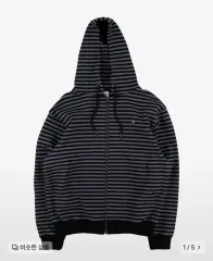 ザ・コールド・ディストリクト・モーメント TCM stripe hooded zip ー up S