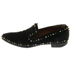 CHRISTIAN LOUBOUTIN (クリスチャンルブタン) スタッズ スウェード ローファー ブラック 41