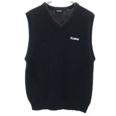 XLARGE Vネック ニットベスト ブラック M - メルカリ