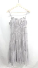 ◇ ⊂ Heather ヘザー チュールレイヤード キャミ ロング丈 ワンピース サイズF グレージュ系 レディース E  【1410290009864】