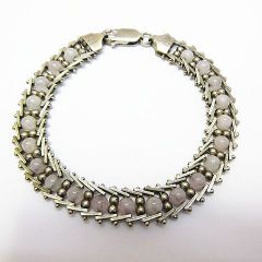 ヴィンテージ ITALY milor ミロル ブレスレット ビーズ 11g シルバー925 アクセサリー レディース E058LF