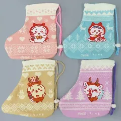 【中古】置物・装飾品 全4種セット クリスマスソックスオーナメント 「ちいかわ なんか小さくてかわいいやつ×コカ・コーラ」 対象商品購入特典