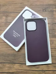 新品　Apple純正　Apple MagSafe対応 レザーケース iPhone 13ProMax ダークチェリー*1406